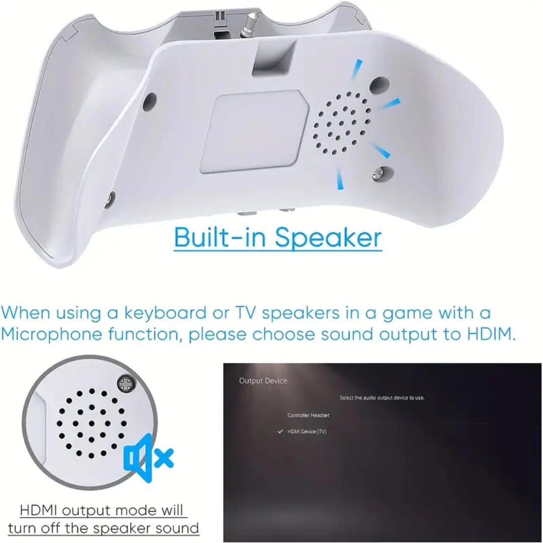 For PS5 Wireless Controller Keyboard Wireless 3.0 Mini Portable Gamepad Chatpad With Built-in Speaker & 3.5MM Audio Jack For Pla