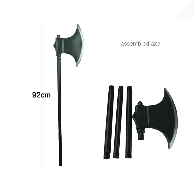 Plastic Axe Halloween Cosplay Decorative Weapons Children Realistic Retro Simulation Fire Fighting Party Props Toys