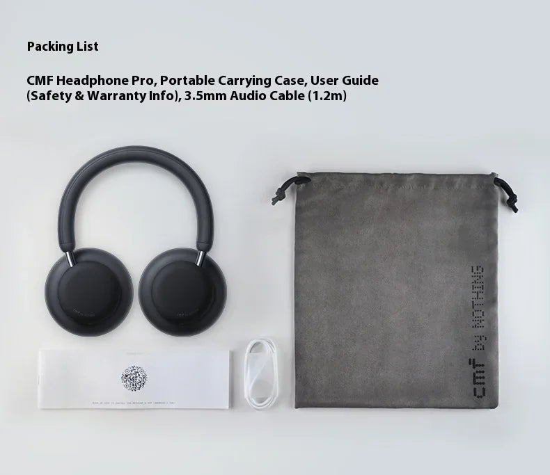 CMF By NOTHING Headphone Pro HIFI Wireless Headsets Bluetooth 40dB Noise Reduction Long Battery Life Gaming Music Headphone Gift