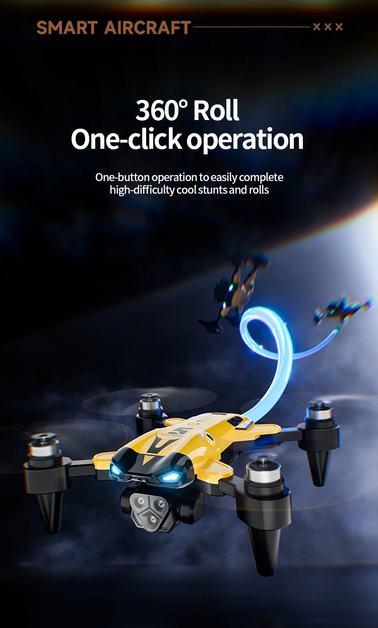 2024 New M5 Drone 8K Professional Triple Camera Brushless Motor Optical Flow Positioning Foldable Quadcopter RC Dron Toys Gifts