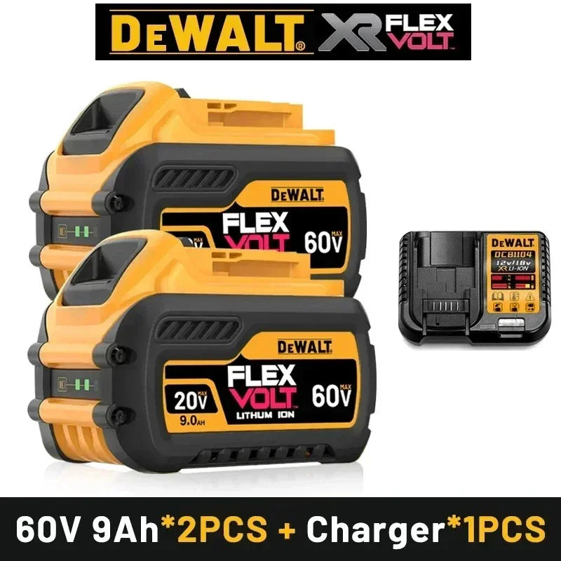 DeWALT Original Battery 20V/60V 6Ah 9Ah MAX FlexVolt for DCB606 DCB205 DCB206 DCB209 DCB182 Power Tool with Charger