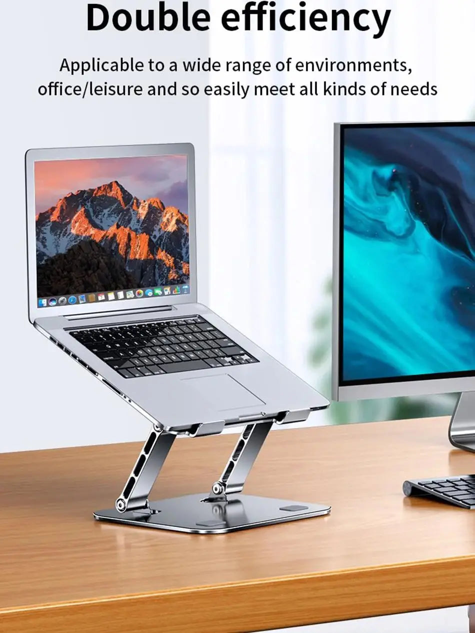 Tablet Stand Adjustable Aluminum Alloy Laptop Tablet up to 17 "Laptop Portable Folding Stand Cooling Stand Support