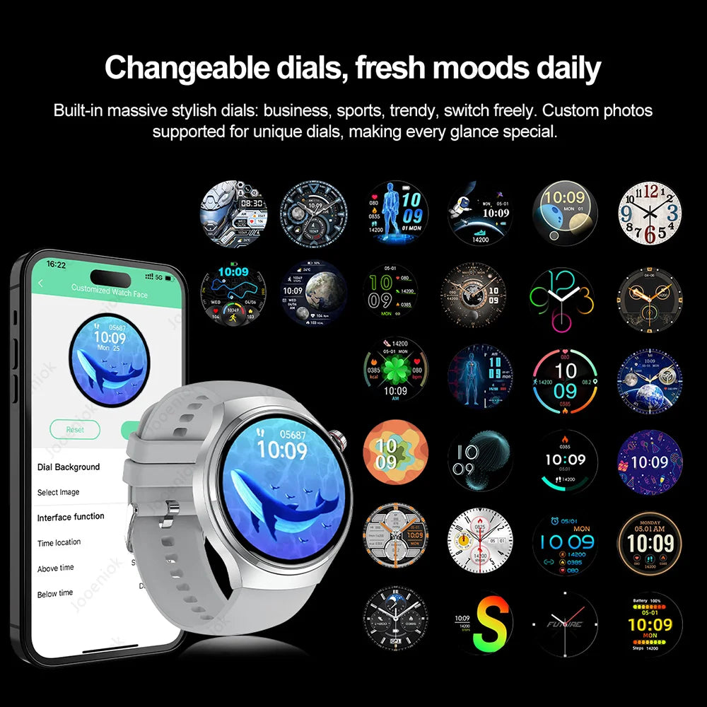 Watch 4 Pro Sports Smart Watch Men 360*360 AMOLED HD Screen Heart Rate Bluetooth Call IP68 Waterproof Music SmartWatch 2025 New