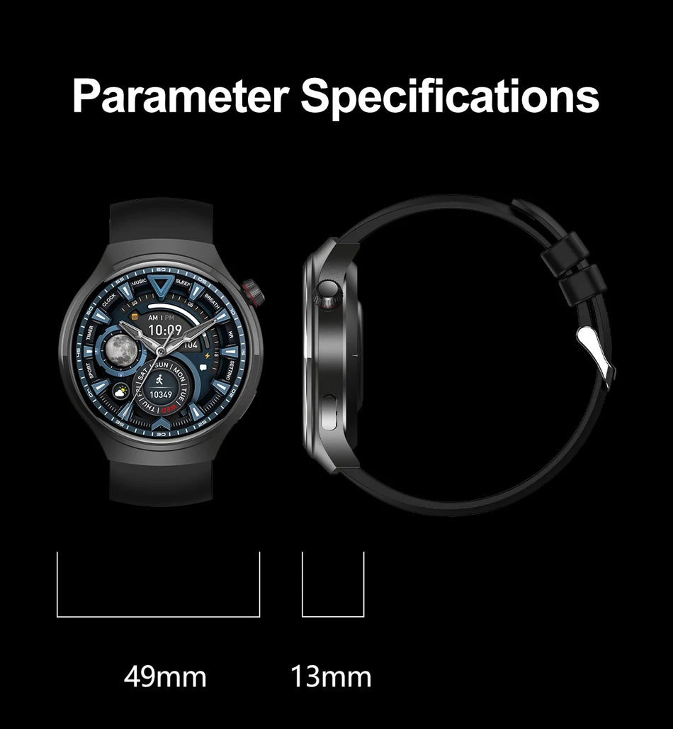 Watch 4 Pro Sports Smart Watch Men 360*360 AMOLED HD Screen Heart Rate Bluetooth Call IP68 Waterproof Music SmartWatch 2025 New