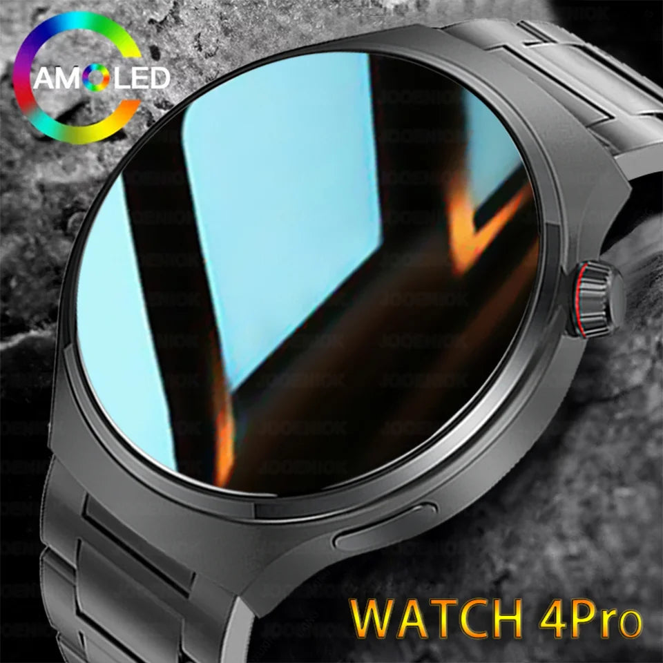 Watch 4 Pro Sports Smart Watch Men 360*360 AMOLED HD Screen Heart Rate Bluetooth Call IP68 Waterproof Music SmartWatch 2025 New