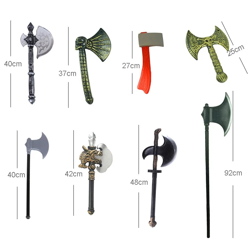 Plastic Axe Halloween Cosplay Decorative Weapons Children Realistic Retro Simulation Fire Fighting Party Props Toys