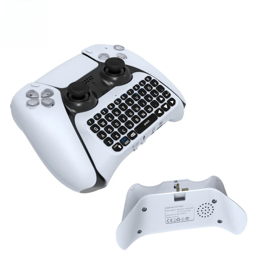 For PS5 Wireless Controller Keyboard Wireless 3.0 Mini Portable Gamepad Chatpad With Built-in Speaker & 3.5MM Audio Jack For Pla