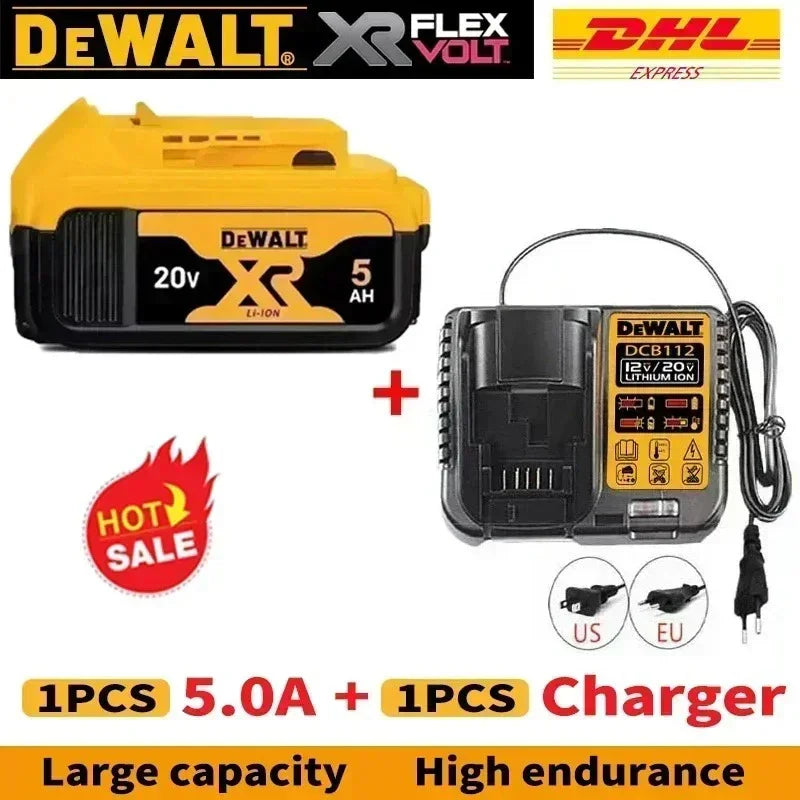 DeWALT Original Battery 20V/60V 6Ah 9Ah MAX FlexVolt for DCB606 DCB205 DCB206 DCB209 DCB182 Power Tool with Charger