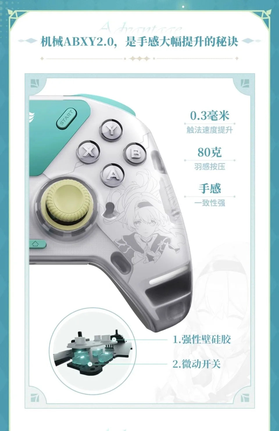 For MiHoYo Force Feedback Elite GamePad Feedback on Elite Controller Switch 2 /Pc/ Steam Game Controller Xbox Wireless Accessory