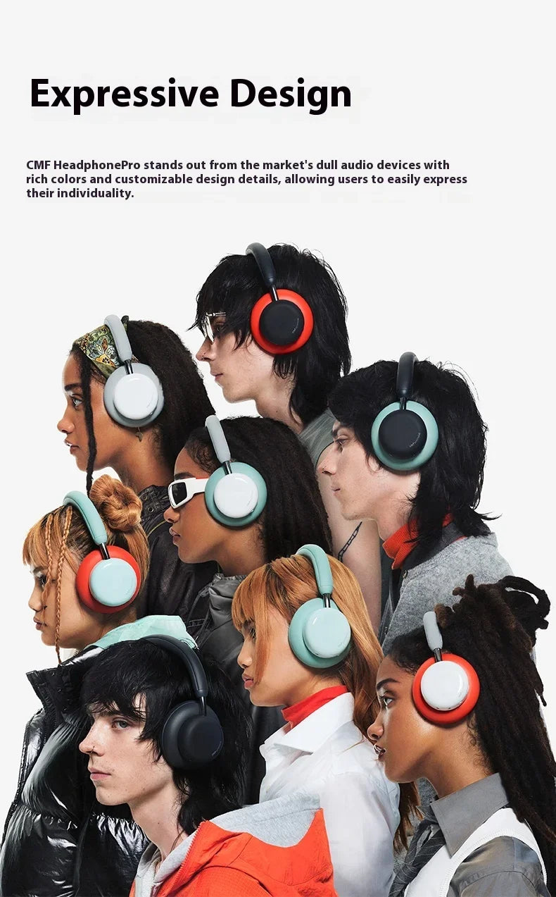 CMF By NOTHING Headphone Pro HIFI Wireless Headsets Bluetooth 40dB Noise Reduction Long Battery Life Gaming Music Headphone Gift