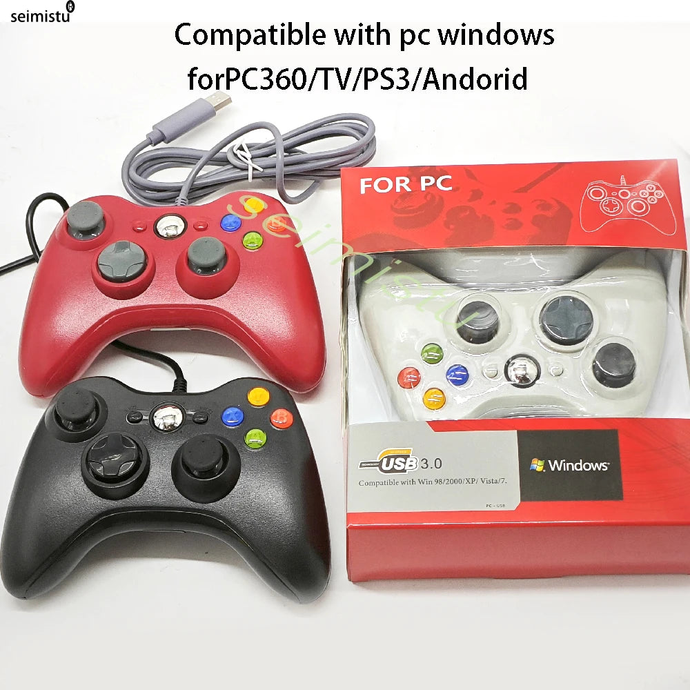 USB Wired Game Controller For PC Xbox360 Console Joypad For Win 7/8/10 PC Joystick Controle Mando Gamepad For Xbox 360