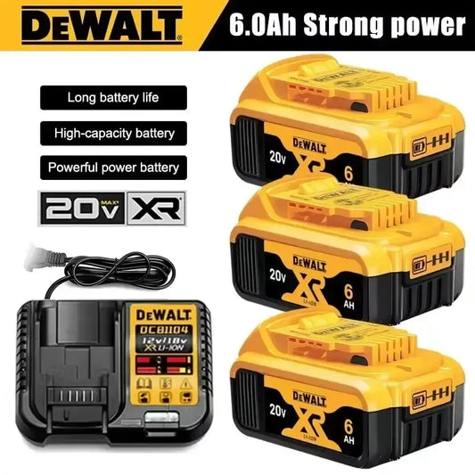 DeWALT Original Battery 20V/60V 6Ah 9Ah MAX FlexVolt for DCB606 DCB205 DCB206 DCB209 DCB182 Power Tool with Charger