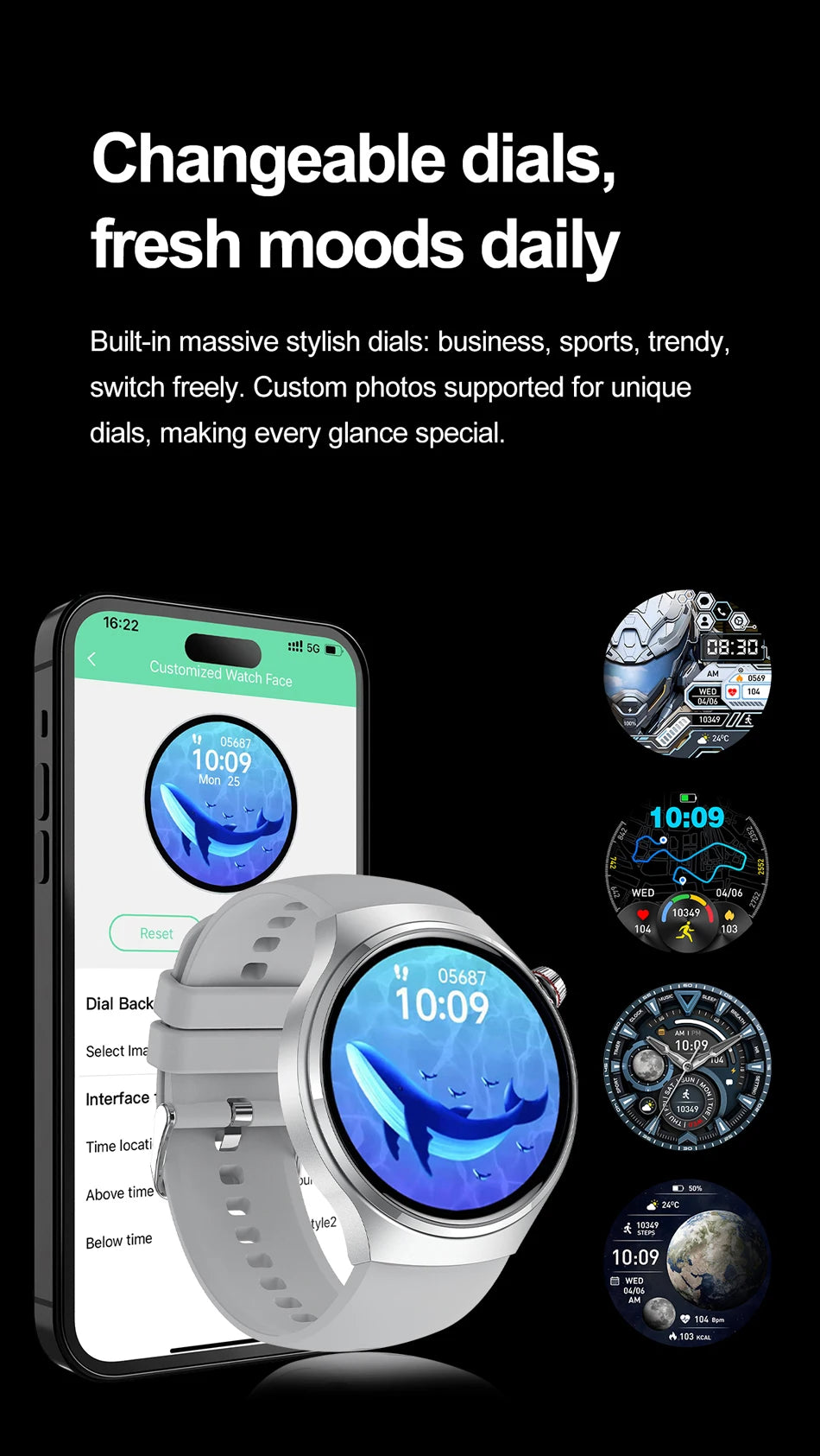 Watch 4 Pro Sports Smart Watch Men 360*360 AMOLED HD Screen Heart Rate Bluetooth Call IP68 Waterproof Music SmartWatch 2025 New