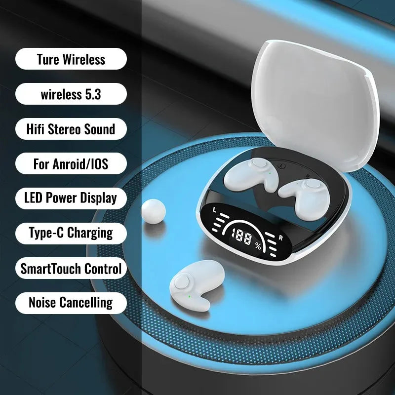 Bluetooth 5.3 AI Translation Earphones Support 135 Language Wireless Headphones Sleep Headsets HiFi Noise Reduction Earbuds