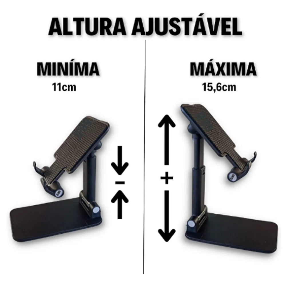 Kit De 2 Suportes Para Celular E Tablet Mesa Dobrável Universal