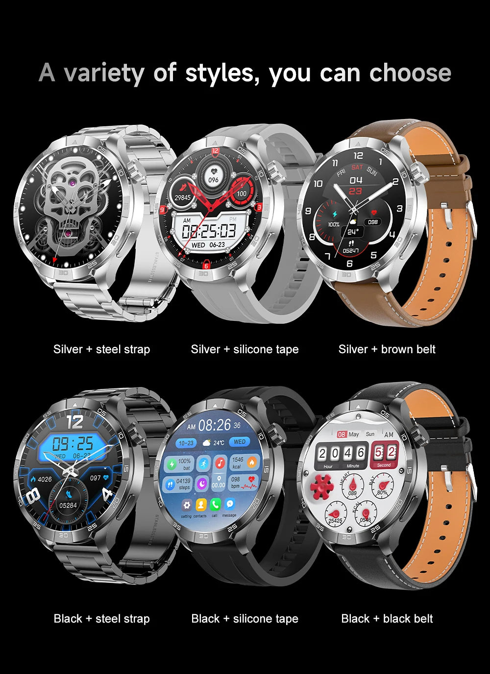 2025 New GT5 Pro GPS Sports Compass SmartWatch Men 1.85" AMOLED HD Screen NFC IP68 Waterproof Bluetooth Call Smartbracelet Woman