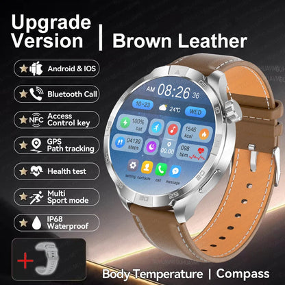 2025 New GT5 Pro GPS Sports Compass SmartWatch Men 1.85" AMOLED HD Screen NFC IP68 Waterproof Bluetooth Call Smartbracelet Woman