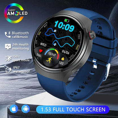 Watch 4 Pro Sports Smart Watch Men 360*360 AMOLED HD Screen Heart Rate Bluetooth Call IP68 Waterproof Music SmartWatch 2025 New