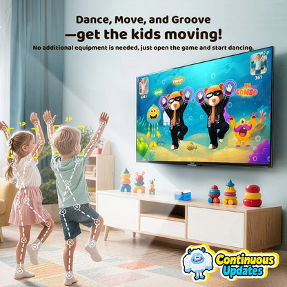 KINHANK MotionX Video Game Consoles with 30+Games for Kids & Families,Continuous Updates,Plug & Play Indoor Active Play System