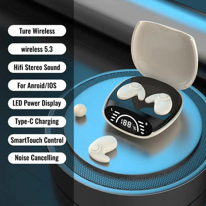 Bluetooth 5.3 AI Translation Earphones Support 135 Language Wireless Headphones Sleep Headsets HiFi Noise Reduction Earbuds
