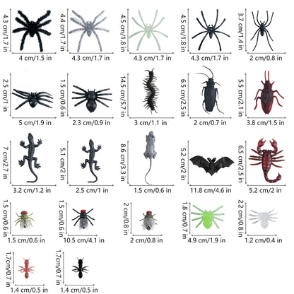 Realistic Plastic Bugs Trick Joke Decoration Scary Insects Fake Cockroaches Spider Halloween Prank Toy Bug April Fools Day Decor