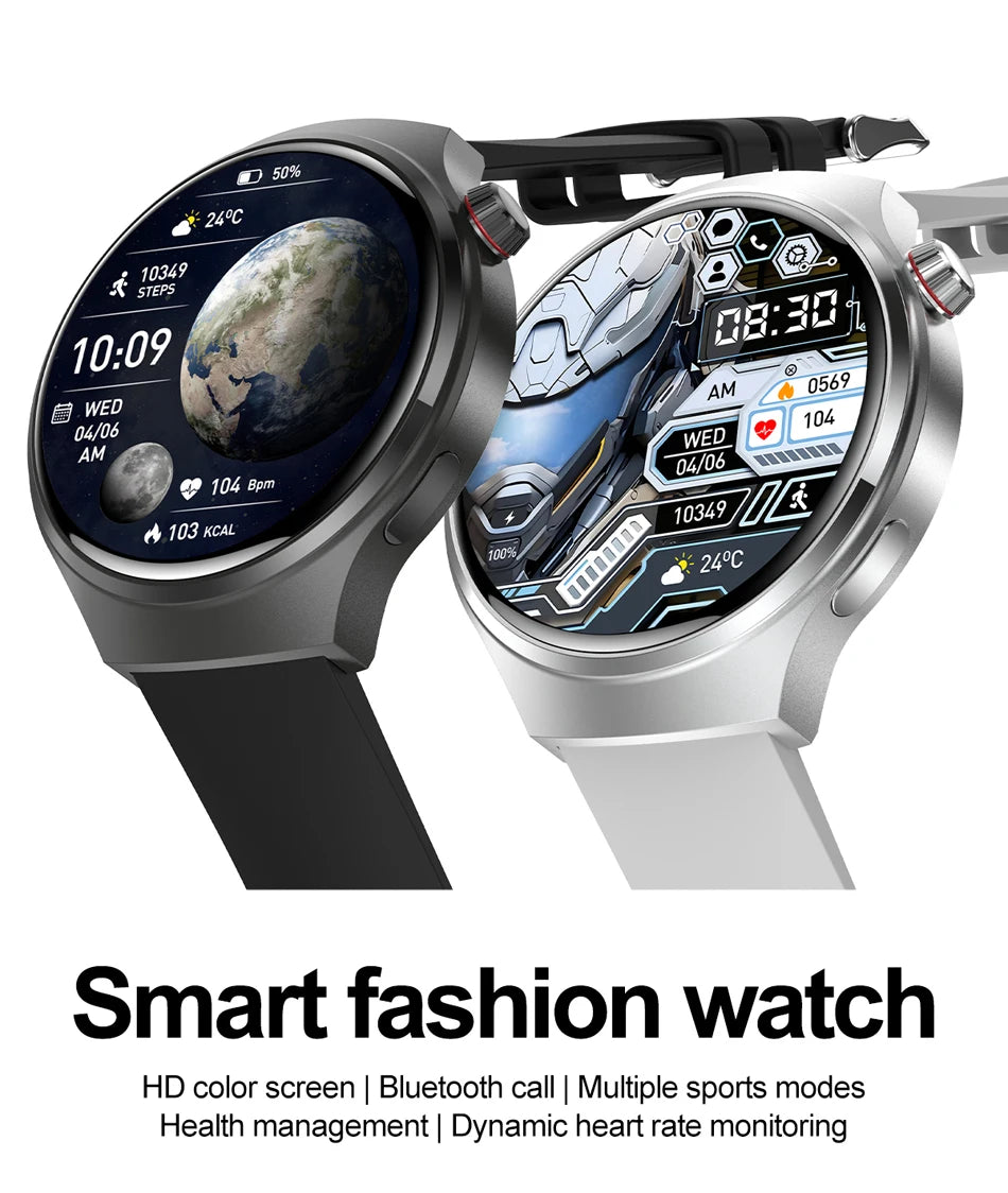 Watch 4 Pro Sports Smart Watch Men 360*360 AMOLED HD Screen Heart Rate Bluetooth Call IP68 Waterproof Music SmartWatch 2025 New