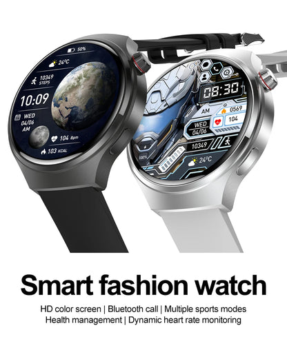 Watch 4 Pro Sports Smart Watch Men 360*360 AMOLED HD Screen Heart Rate Bluetooth Call IP68 Waterproof Music SmartWatch 2025 New