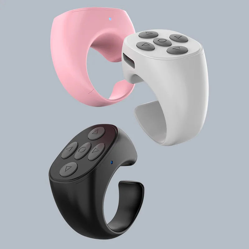 For TikTok Ring Bluetooth Remote Control Fingertip Selfie Video Controller Automatic Page Turner Browsing For Mobile Phone
