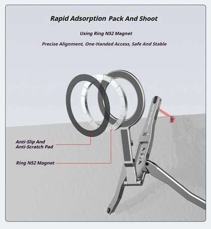 Aluminum For Magsafe Tripod Magnetic Phone Holder Universal Magnetic Phone Tripod Mount Foldable Camera Phone Tripod Stand