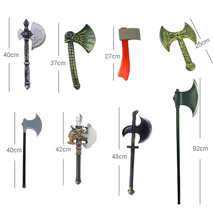 Plastic Axe Halloween Cosplay Decorative Weapons Children Realistic Retro Simulation Fire Fighting Party Props Toys