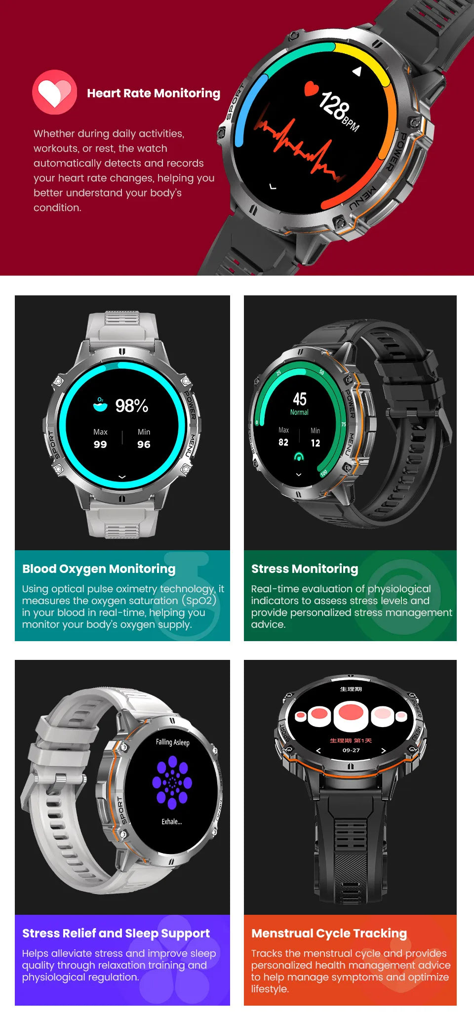 T-Rex 3 Military Grade 1000mAh Battery Smart Watch 10ATM Waterproof GPS Compass Altimeter Call AMOLED Men Swim Sports Smartwatch