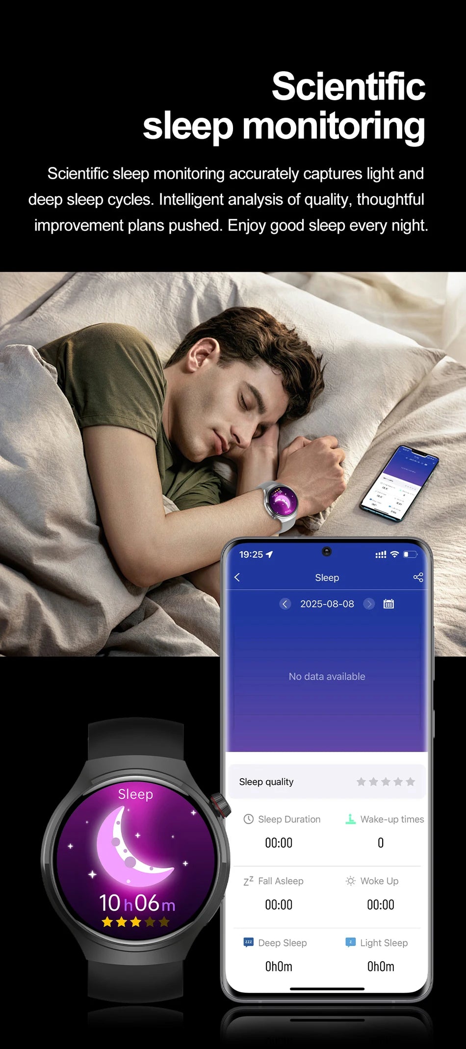 Watch 4 Pro Sports Smart Watch Men 360*360 AMOLED HD Screen Heart Rate Bluetooth Call IP68 Waterproof Music SmartWatch 2025 New