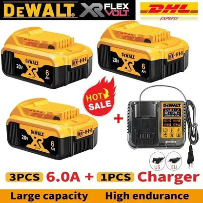 DeWALT Original Battery 20V/60V 6Ah 9Ah MAX FlexVolt for DCB606 DCB205 DCB206 DCB209 DCB182 Power Tool with Charger