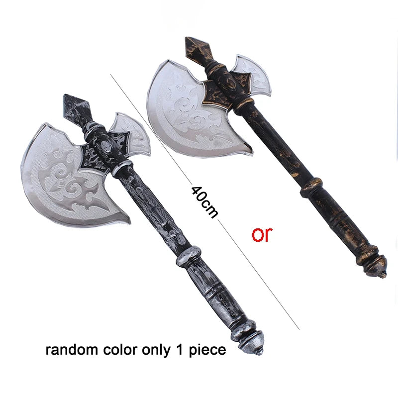 Plastic Axe Halloween Cosplay Decorative Weapons Children Realistic Retro Simulation Fire Fighting Party Props Toys