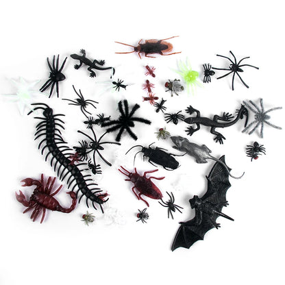 Realistic Plastic Bugs Trick Joke Decoration Scary Insects Fake Cockroaches Spider Halloween Prank Toy Bug April Fools Day Decor