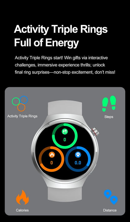 Watch 4 Pro Sports Smart Watch Men 360*360 AMOLED HD Screen Heart Rate Bluetooth Call IP68 Waterproof Music SmartWatch 2025 New