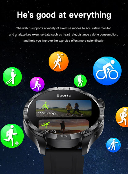2025 New GT5 Pro GPS Sports Compass SmartWatch Men 1.85" AMOLED HD Screen NFC IP68 Waterproof Bluetooth Call Smartbracelet Woman