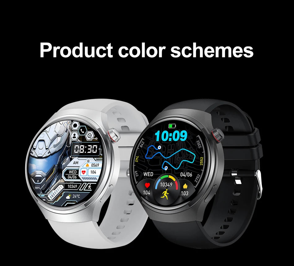 Watch 4 Pro Sports Smart Watch Men 360*360 AMOLED HD Screen Heart Rate Bluetooth Call IP68 Waterproof Music SmartWatch 2025 New