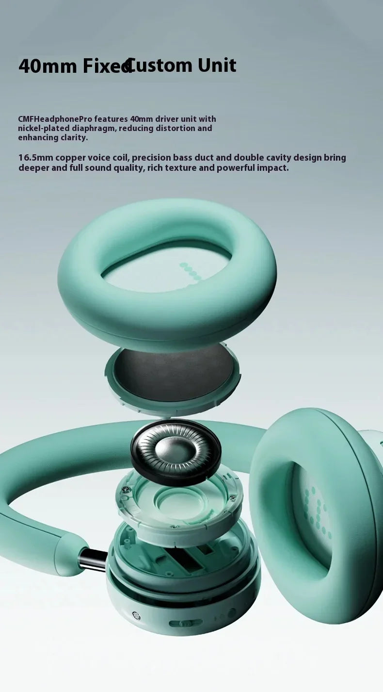 CMF By NOTHING Headphone Pro HIFI Wireless Headsets Bluetooth 40dB Noise Reduction Long Battery Life Gaming Music Headphone Gift