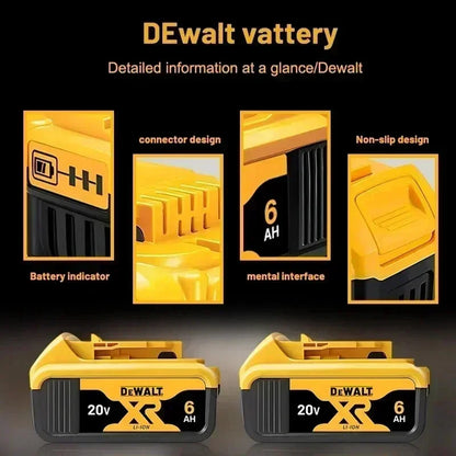 DeWALT Original Battery 20V/60V 6Ah 9Ah MAX FlexVolt for DCB606 DCB205 DCB206 DCB209 DCB182 Power Tool with Charger