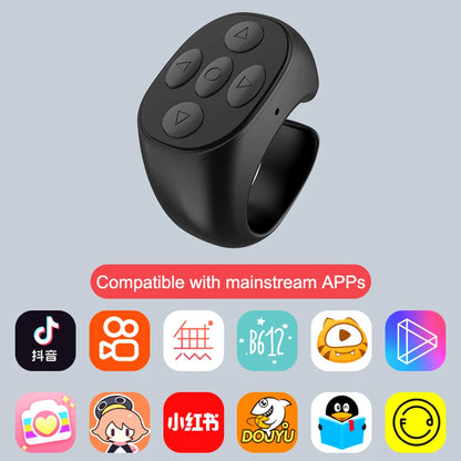 For TikTok Ring Bluetooth Remote Control Fingertip Selfie Video Controller Automatic Page Turner Browsing For Mobile Phone