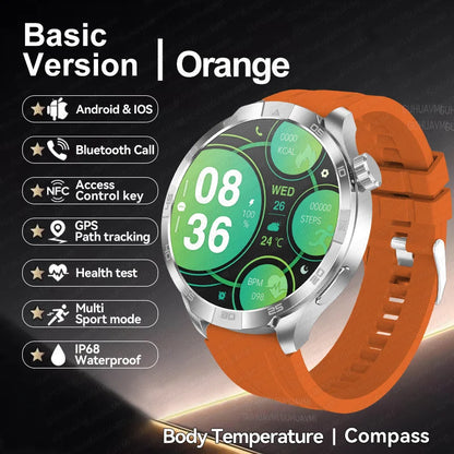 2025 New GT5 Pro GPS Sports Compass SmartWatch Men 1.85" AMOLED HD Screen NFC IP68 Waterproof Bluetooth Call Smartbracelet Woman