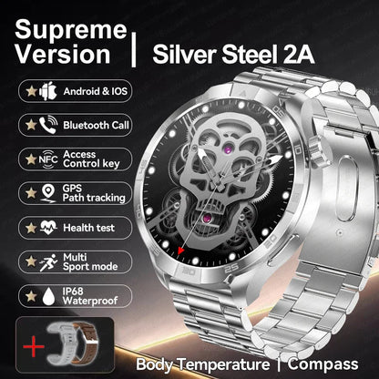 2025 New GT5 Pro GPS Sports Compass SmartWatch Men 1.85" AMOLED HD Screen NFC IP68 Waterproof Bluetooth Call Smartbracelet Woman