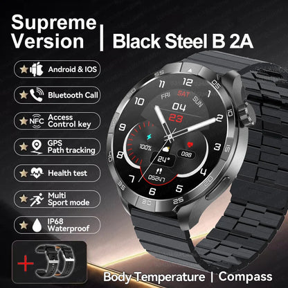 2025 New GT5 Pro GPS Sports Compass SmartWatch Men 1.85" AMOLED HD Screen NFC IP68 Waterproof Bluetooth Call Smartbracelet Woman