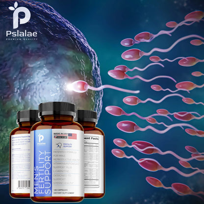 Men's Fertility Support, Ginseng, Multivitamins, Multiminerals, L-Carnitine, Maca, Niacin, Chromium - 120 Capsules